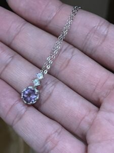 Collier Améthyste – Élixir de Lumière, Argent photo review