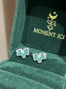 Boucles d'Oreilles Malachite Cheval – Élégance Libre, Argent photo review