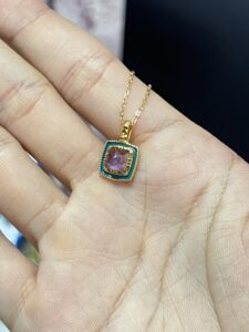 Ensemble Parure Améthyste – Lys, Argent Plaqué Or photo review