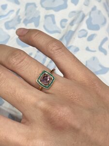 Ensemble Parure Améthyste – Lys, Argent Plaqué Or photo review