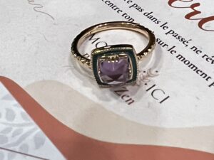 Ensemble Parure Améthyste – Lys, Argent Plaqué Or photo review