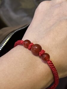 Bracelet Couple Fil Tibétain Agate et Obsidienne, Harmonie photo review