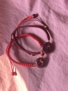 Bracelet Tibétain Couple Cinabre - Rouge-Gorge, Fil Rouge photo review