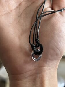 Bracelet Obsidienne et Calcédoine Couple – Temps Liés, Argent photo review