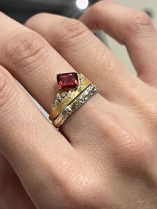 Bague Grenat/Améthyste – Reflets Impériaux, Argent Plaqué Or photo review