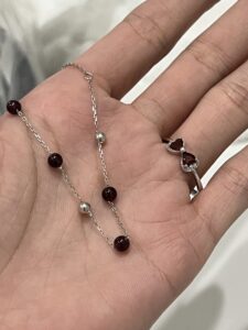 Bracelet Grenat – Perles Célestes, Argent photo review