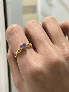 Bague Améthyste – Cœur d’Éternité, Argent photo review