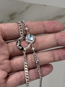 Bracelet Couple – Clair de Lune et Rose, Argent photo review