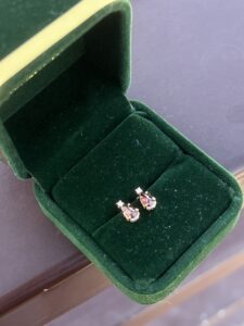 Boucles d’oreilles Grenat – Goutte de Feu, Argent Plaqué Or photo review