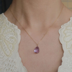 Collier Améthyste – Goutte Pure, Argent photo review