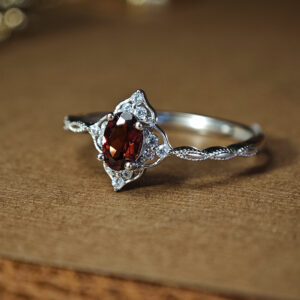 Bague Grenat – Élégance Antique, Argent photo review