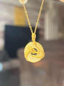 Collier Jade Couple – Union Sacrée, Argent Plaqué Or photo review