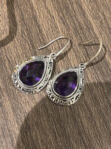 Boucles d’oreilles Améthyste – Gouttes d’Héritage, Argent photo review
