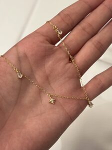 Collier Quartz Rose – Douceur Stellaire, Argent Plaqué Or photo review