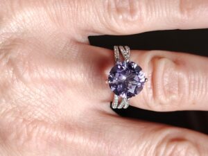 Bague Améthyste – Bonheur Céleste, Argent photo review