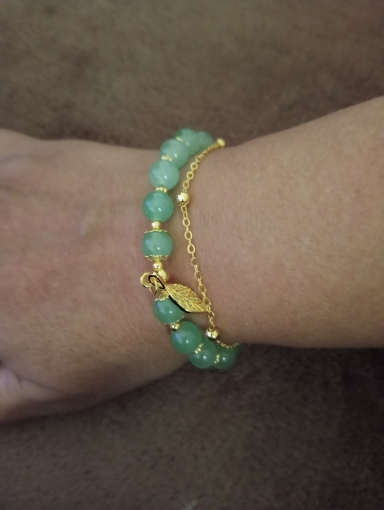 Bracelet "Feuillette" en Jade photo review