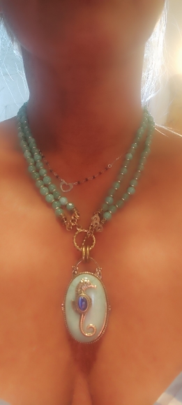 Collier Amazonite – Hippocampe photo review