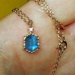Collier Pierre de Lune – Luna, Argent Plaqué Or photo review