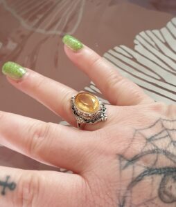 Bague Améthyste ou Citrine – Princesse Mystérieuse, Argent photo review