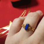 Bague Lapis Lazuli et Labradorite – Regard Croisé, Argent Plaqué Or photo review